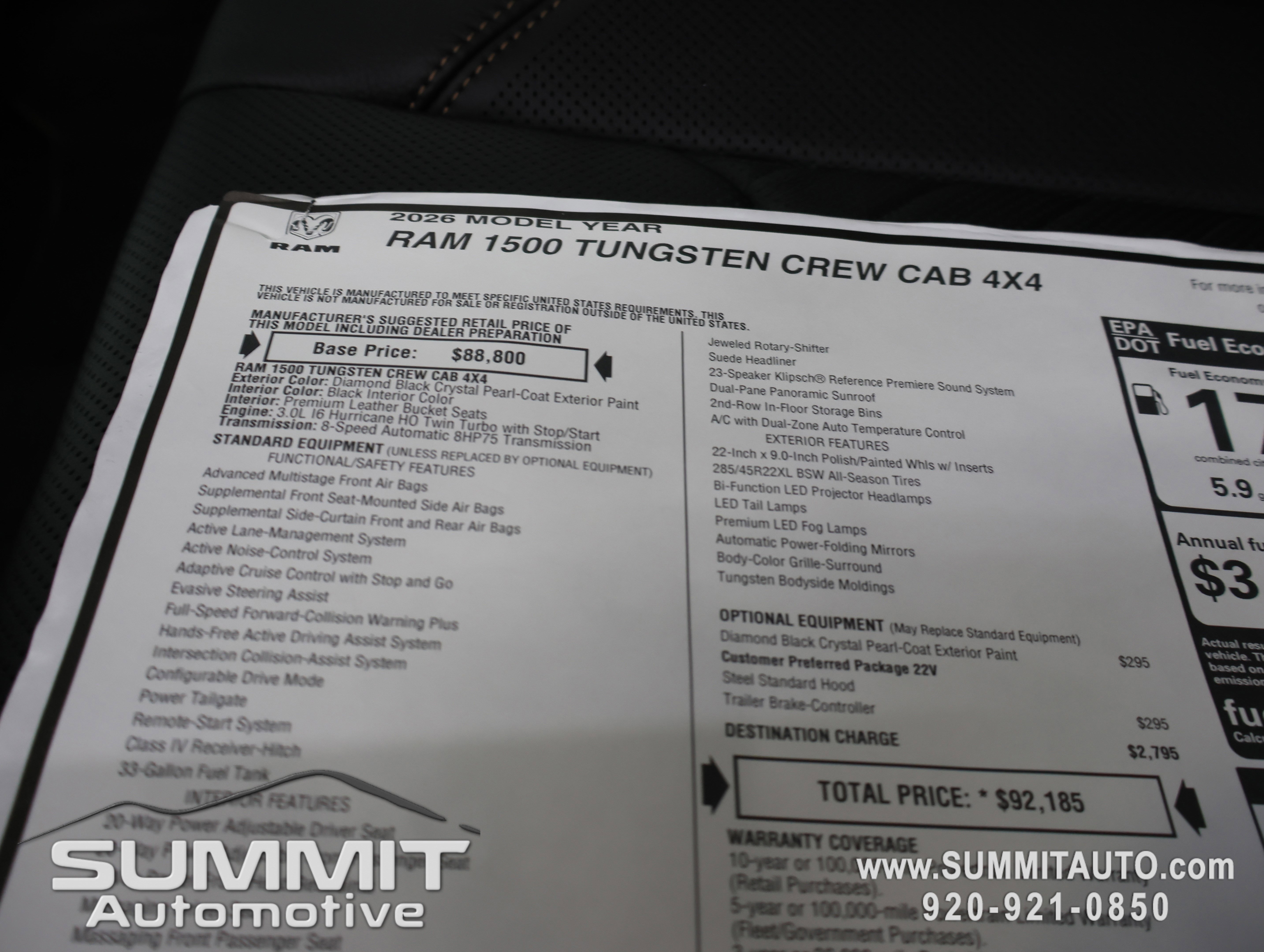 New 2026 RAM 1500 Tungsten AWD/4WD image 45