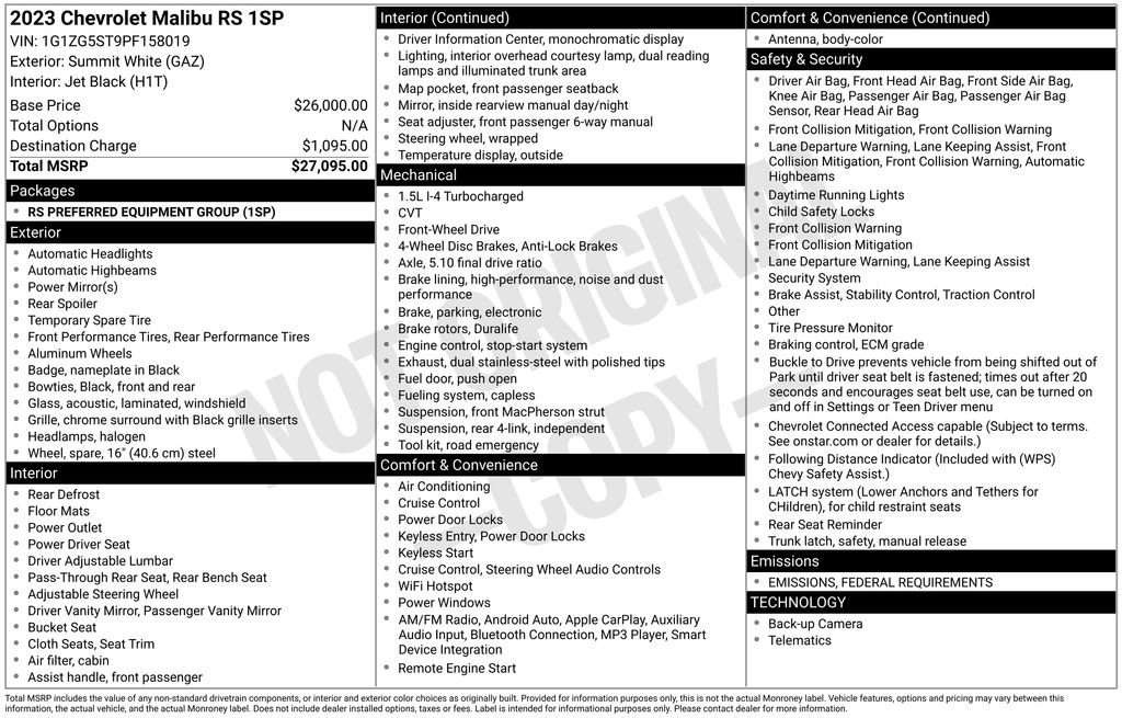 Used 2023 Chevrolet Malibu RS image 27