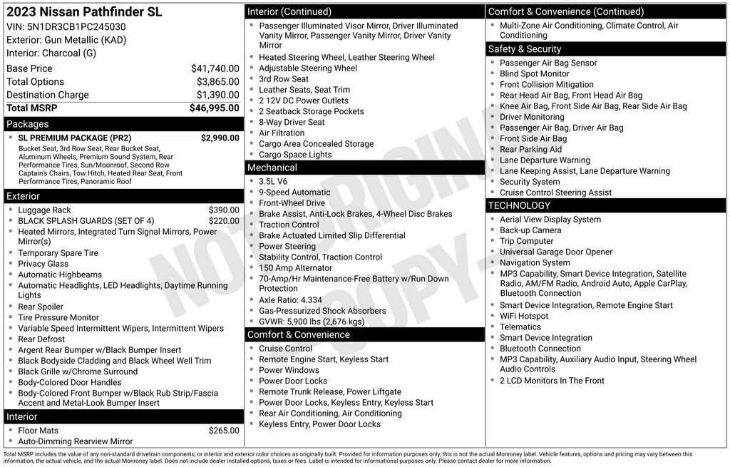 Used 2023 Nissan Pathfinder SL w/ SL Premium Package FWD image 8