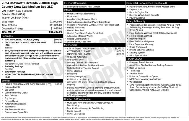 Used 2024 Chevrolet Silverado 2500 High Country w/ Max Trailering Package AWD/4WD image 36