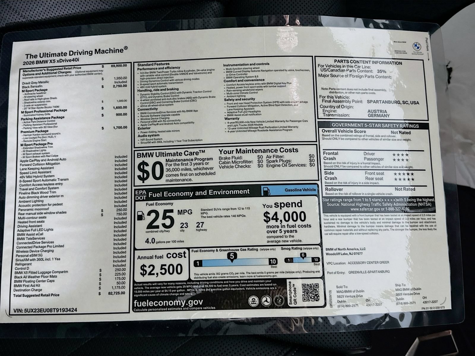 New 2026 BMW X5 xDrive40i w/ M Sport Package AWD/4WD image 49