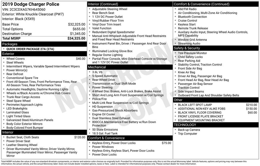 Used 2019 Dodge Charger Police image 6