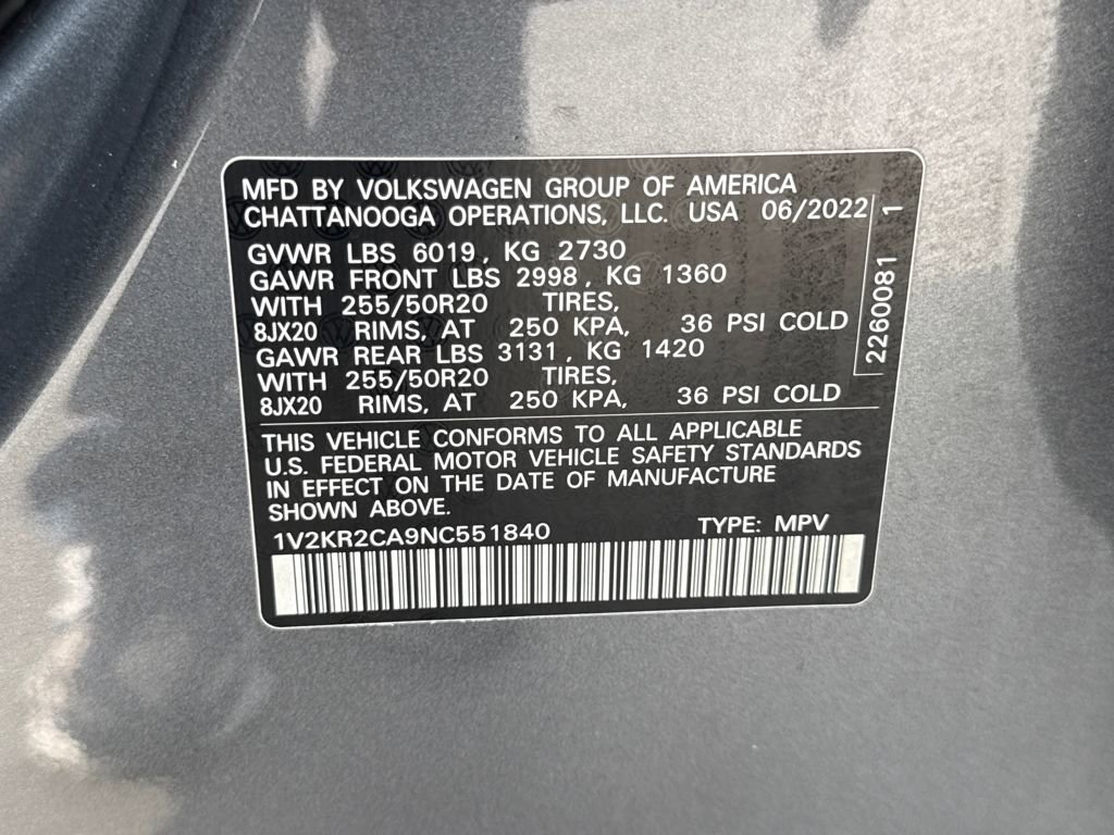 Used 2022 Volkswagen Atlas SE AWD/4WD image 31