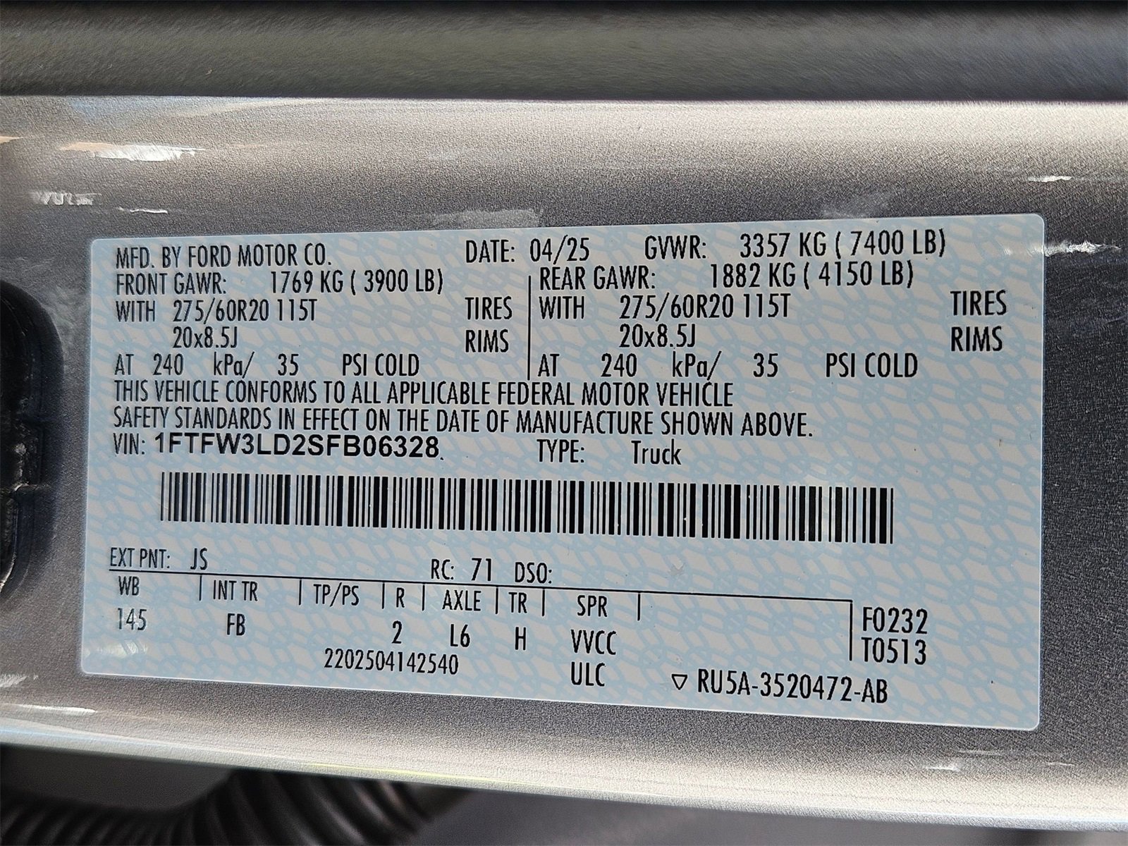 New 2025 Ford F150 XLT w/ Equipment Group 302A MID image 23