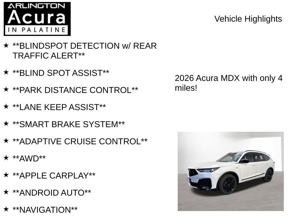 New 2026 Acura MDX A-Spec AWD/4WD image 7