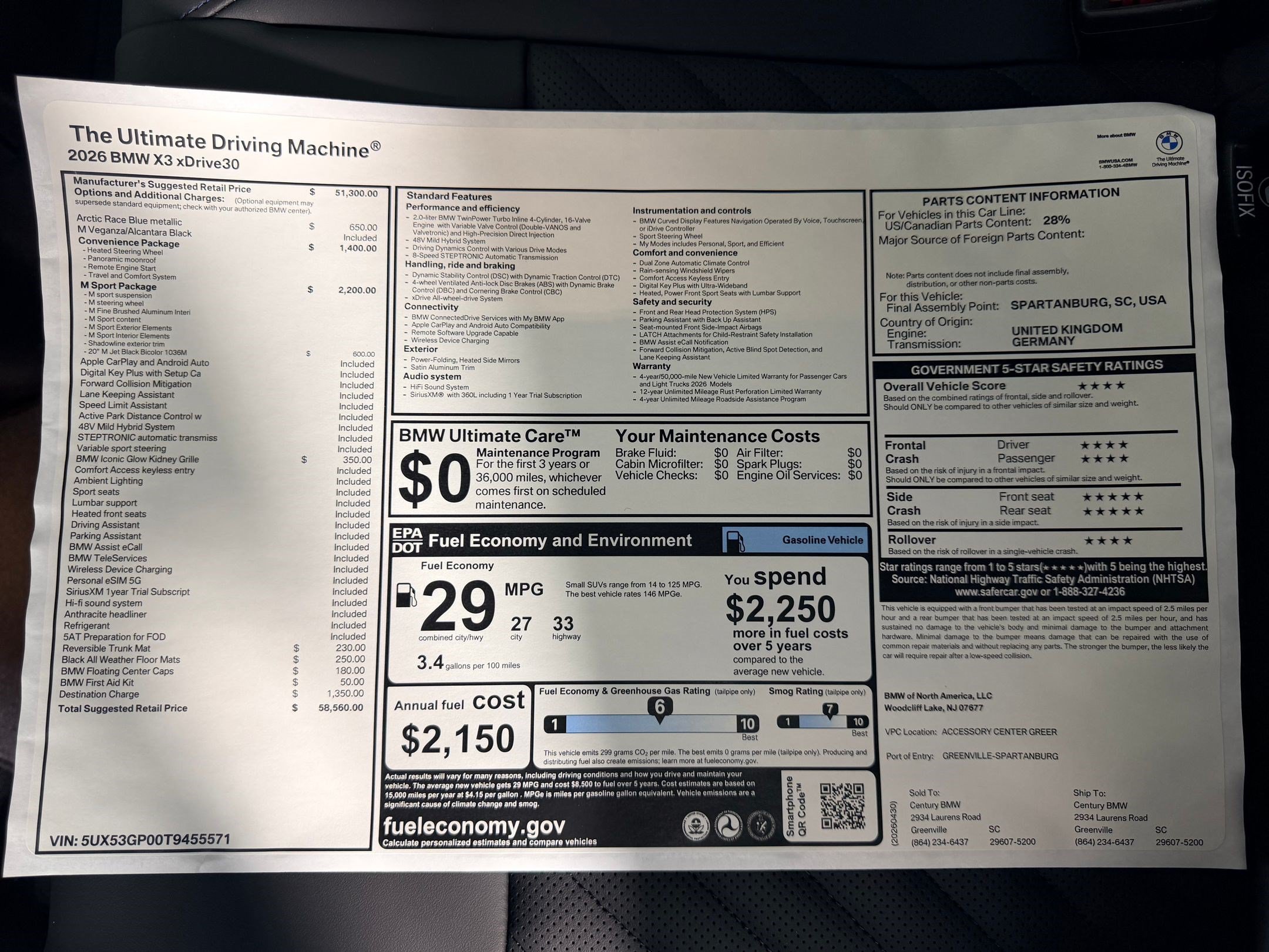 New 2026 BMW X3 xDrive30i w/ M Sport Package AWD/4WD image 20