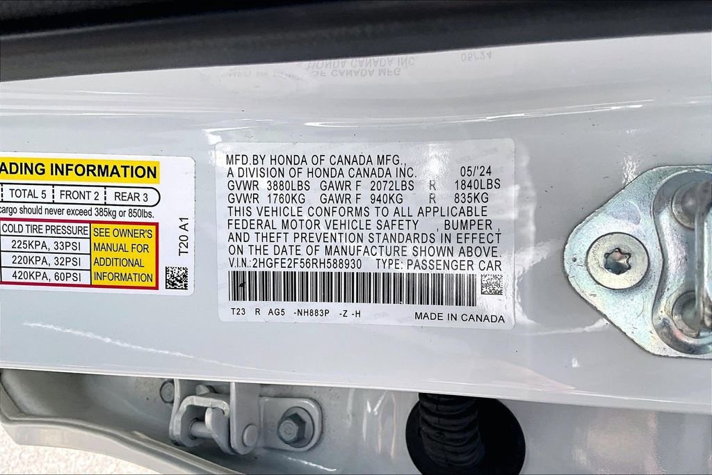Certified 2024 Honda Civic Sport image 14