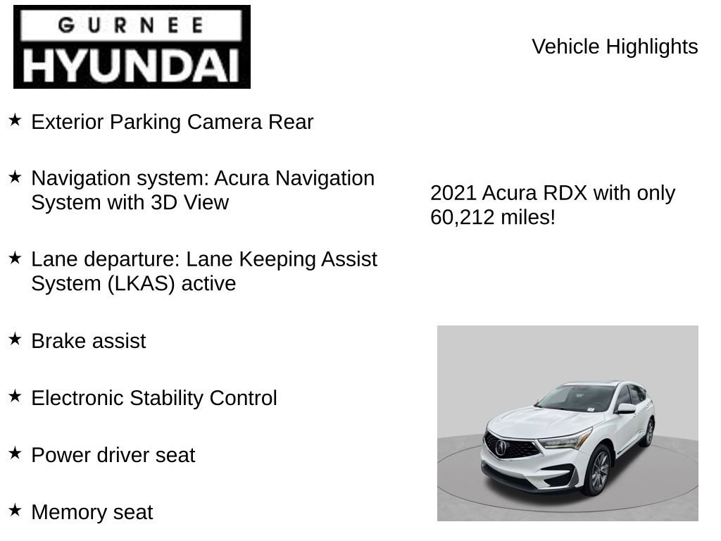 Used 2021 Acura RDX w/ Technology Package FWD image 7