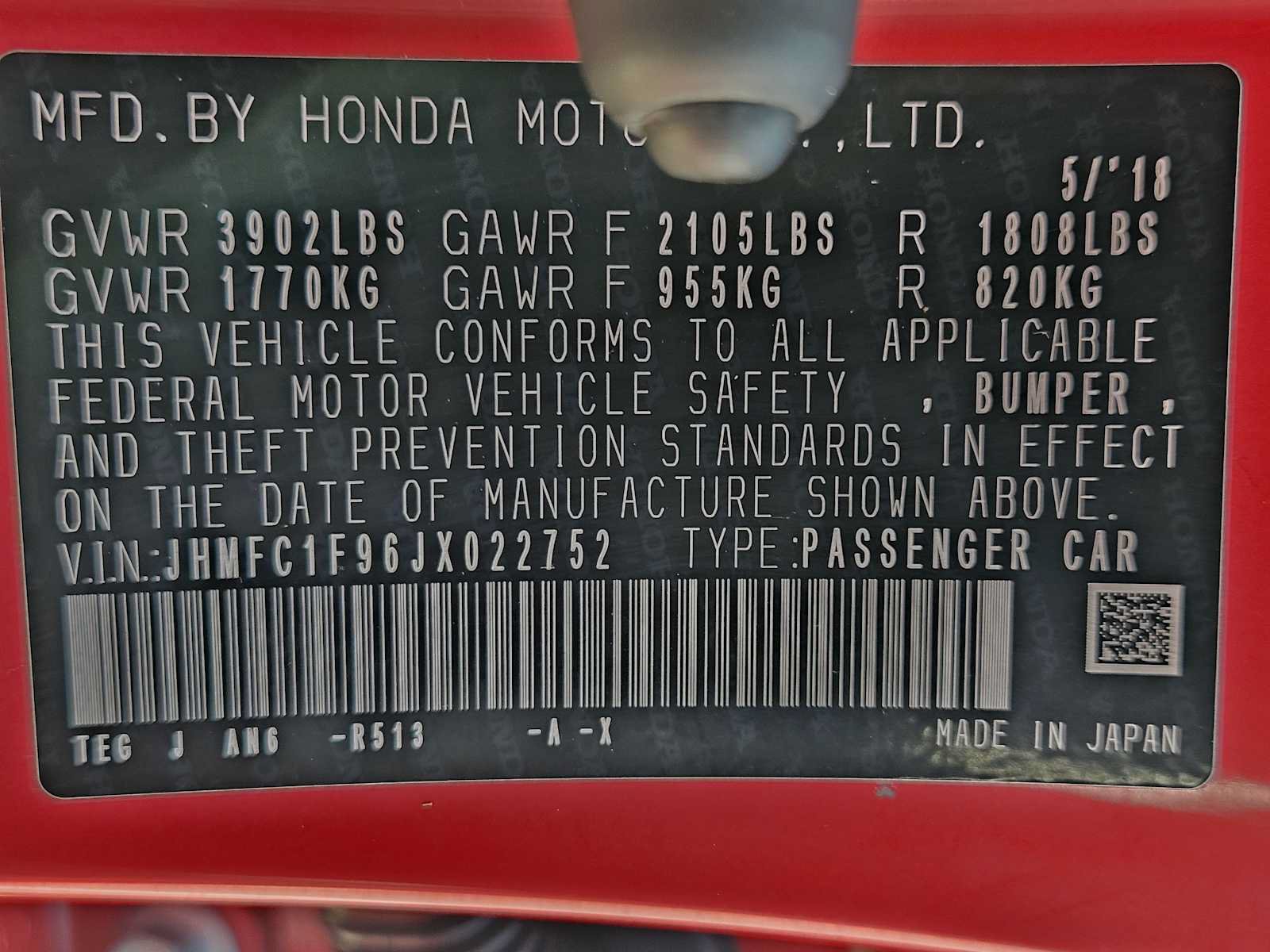 Used 2018 Honda Civic Touring image 35