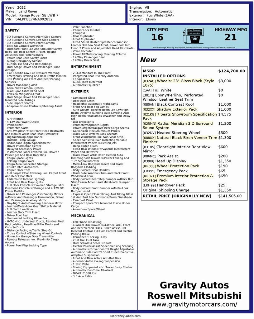 Used 2022 Land Rover Range Rover Long Wheelbase SE image 3