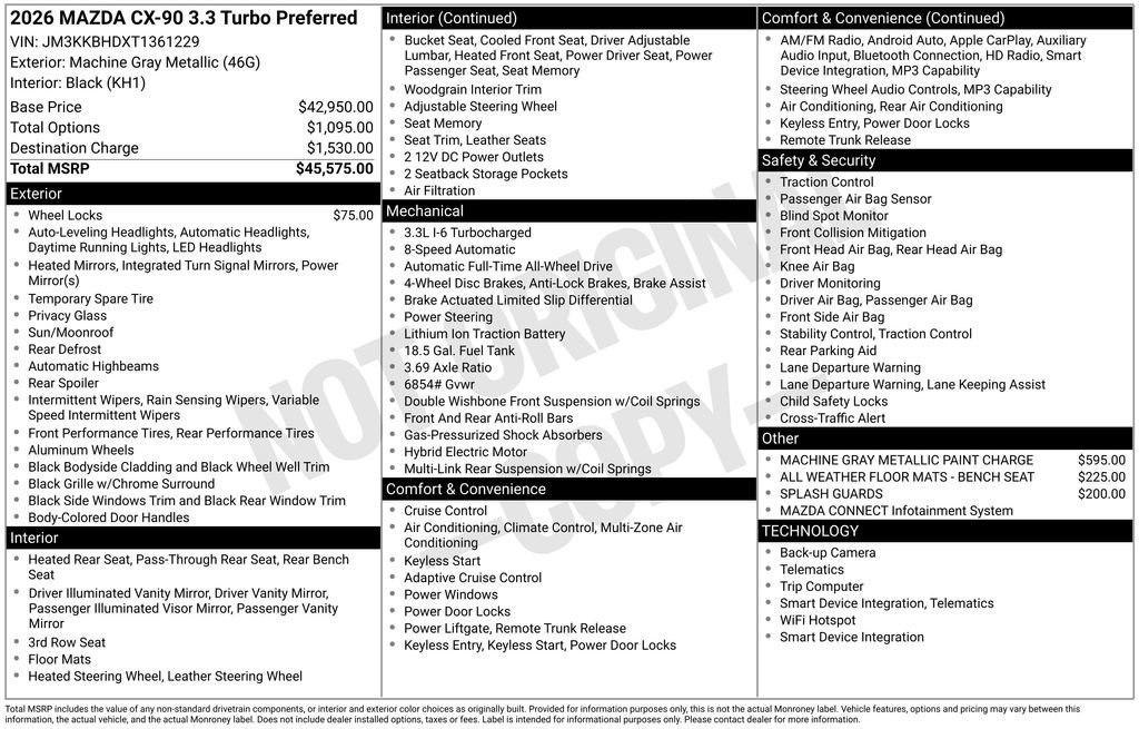 New 2026 MAZDA CX-90 3.3 Turbo w/ Preferred Package image 6
