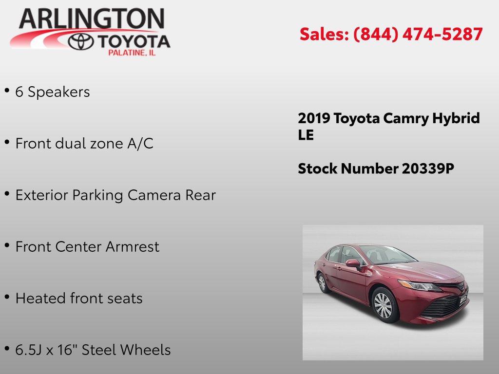 Used 2019 Toyota Camry LE FWD image 2