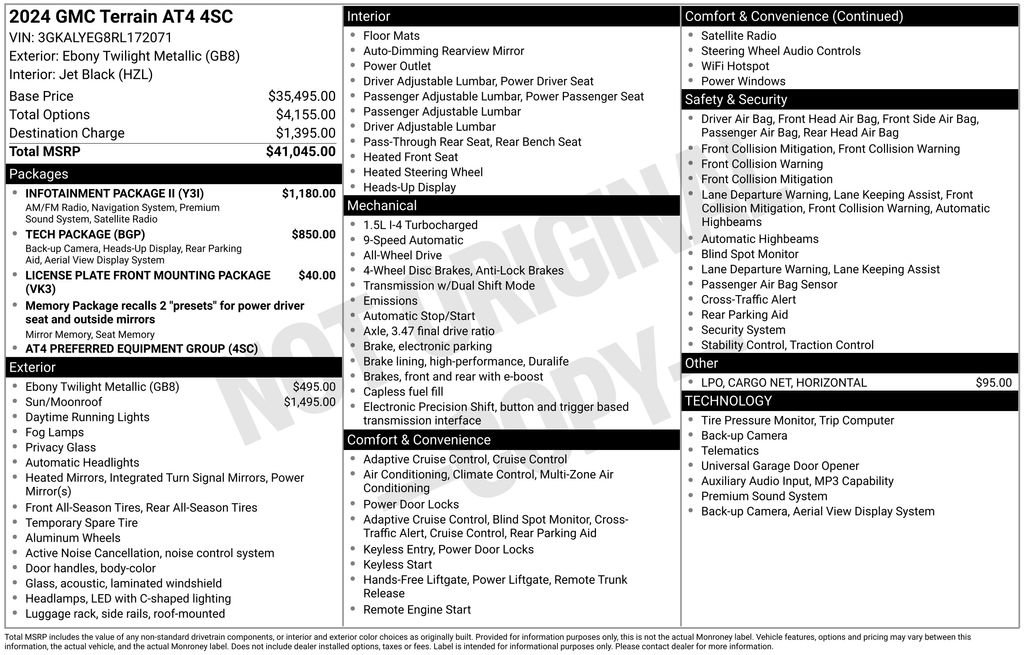 Certified 2024 GMC Terrain AT4 w/ Infotainment Package II AWD/4WD image 44