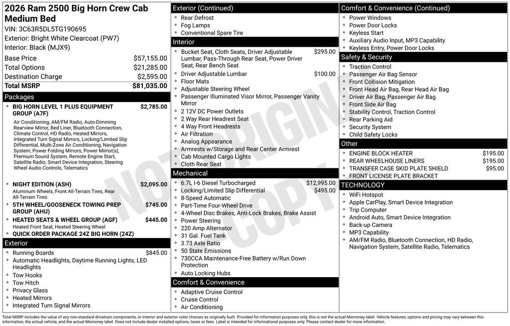 New 2026 RAM 2500 Big Horn image 23