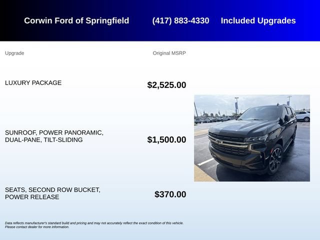 Used 2022 Chevrolet Tahoe RST w/ Luxury Package AWD/4WD image 5