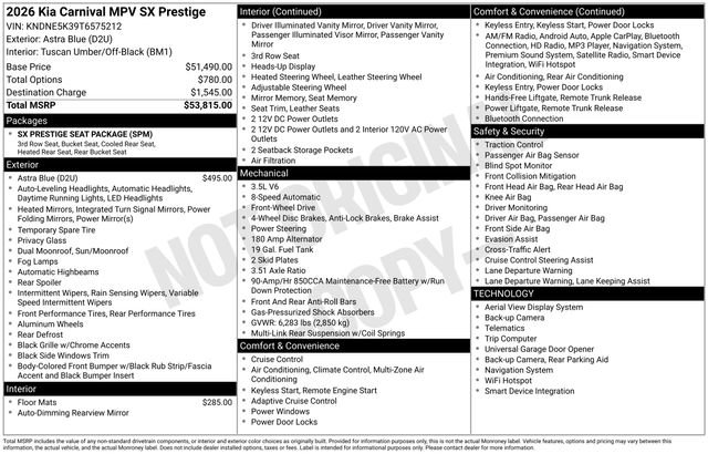 New 2026 Kia Carnival SX Prestige image 5