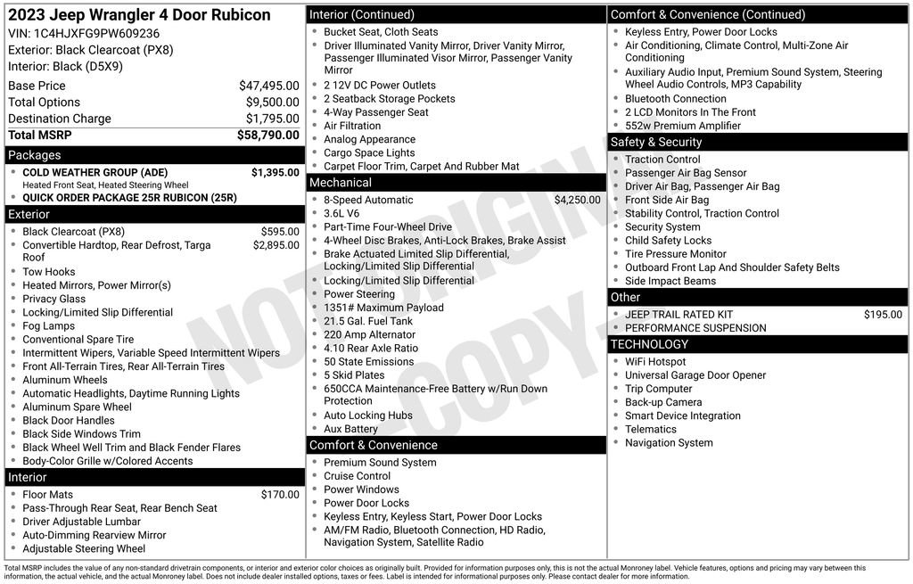 Used 2023 Jeep Wrangler Unlimited Rubicon w/ Cold Weather Group AWD/4WD image 19