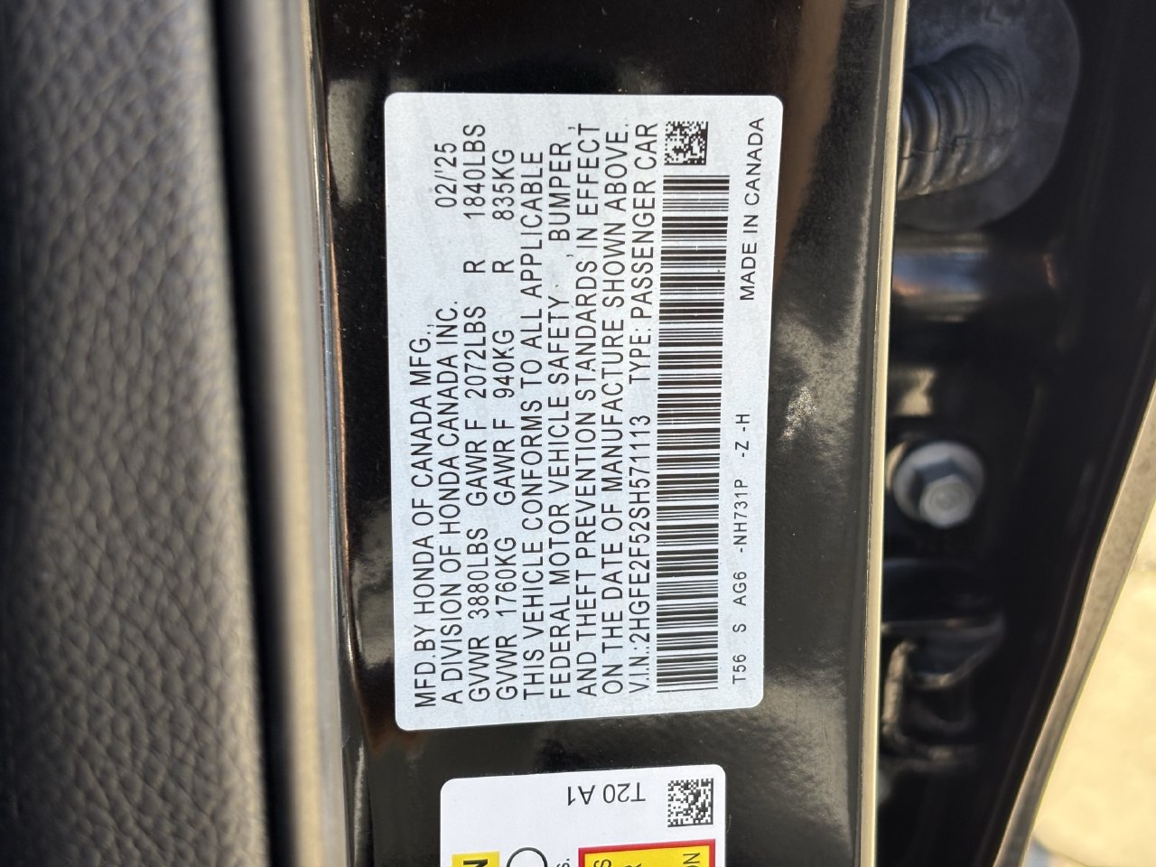 Certified 2025 Honda Civic Sport image 31