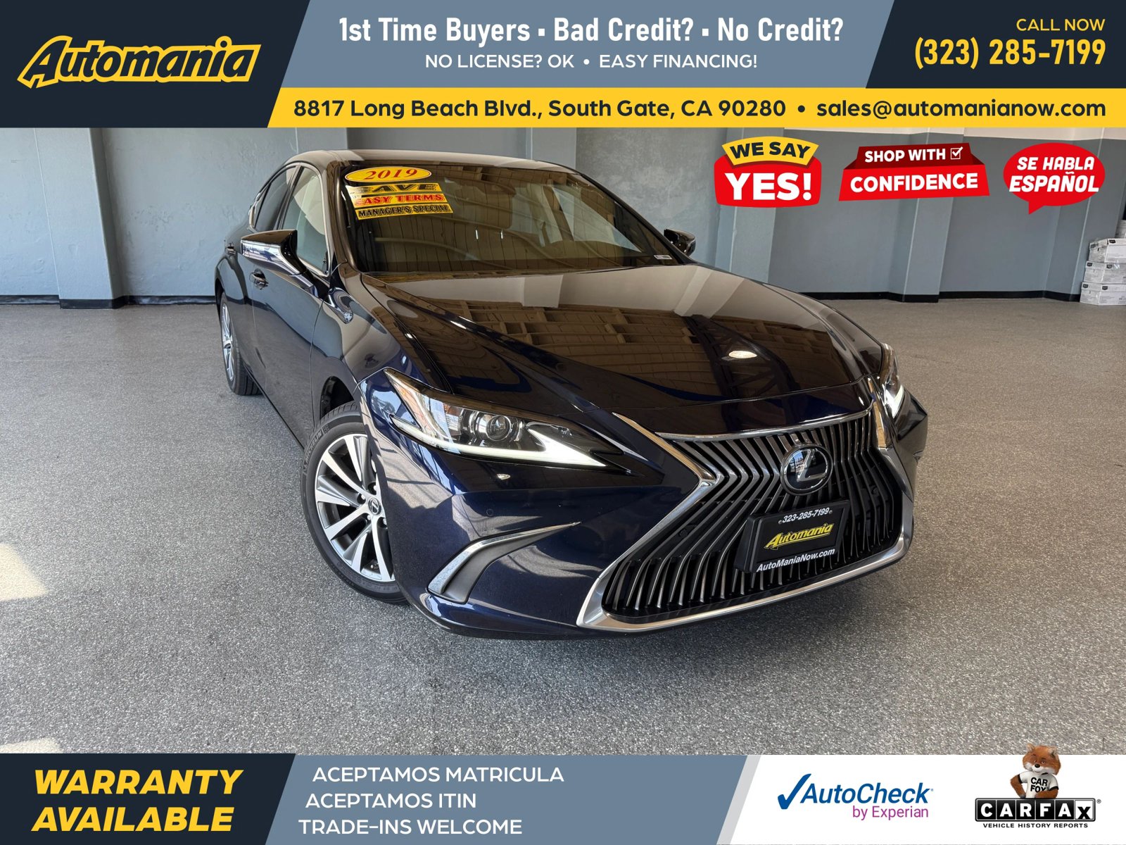 Used 2019 Lexus ES 350 w/ Premium Package