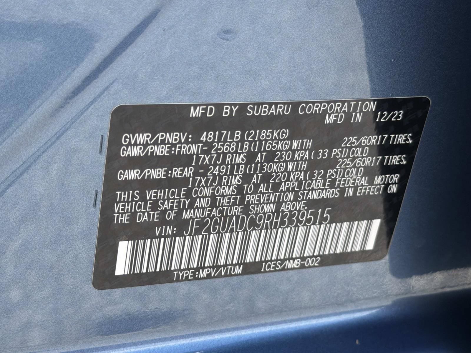 Certified 2024 Subaru Crosstrek 2.0i Premium AWD/4WD image 36