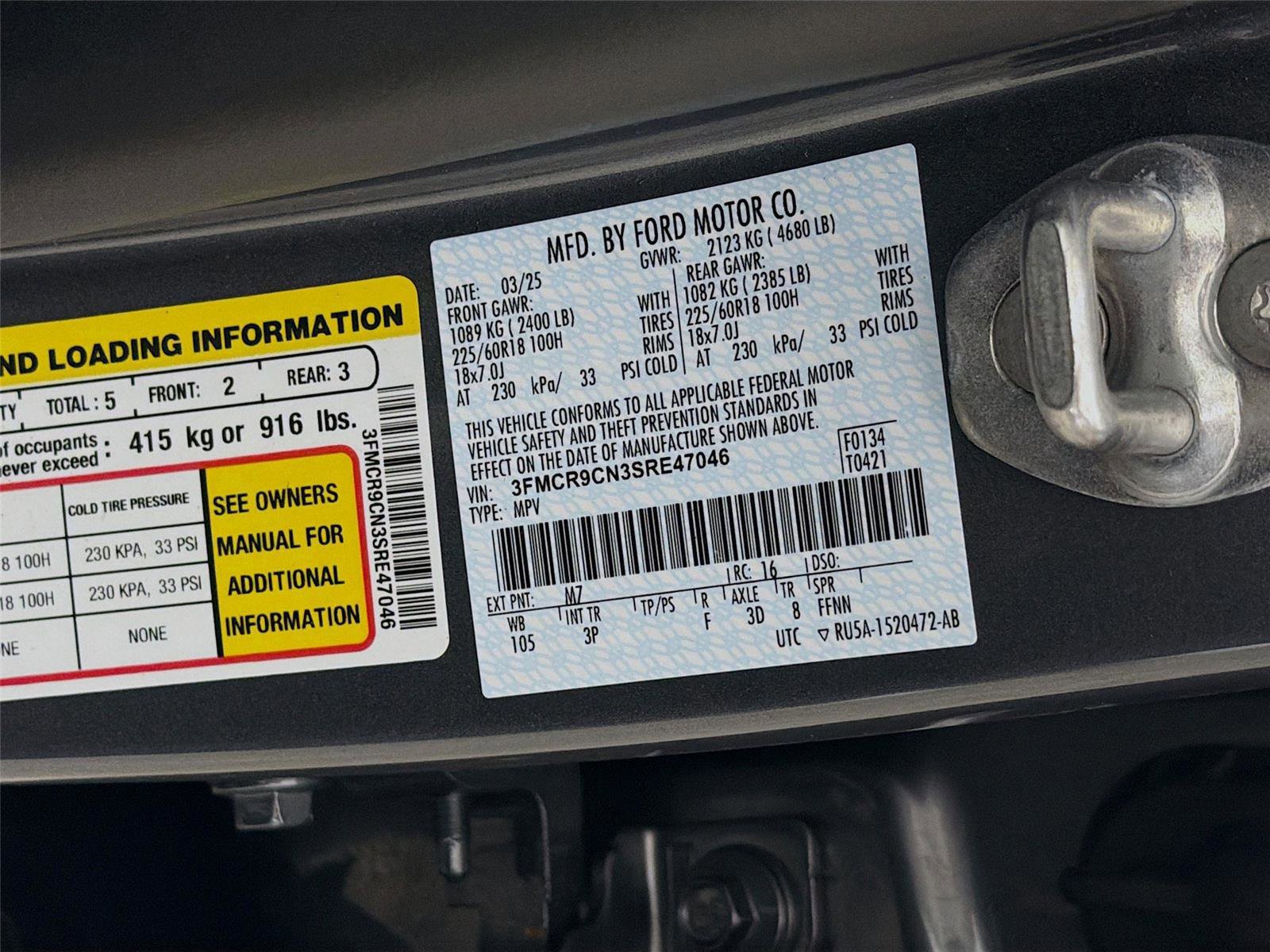 Used 2025 Ford Bronco Sport Outer Banks w/ Outer Banks Tech Package+ AWD/4WD image 32