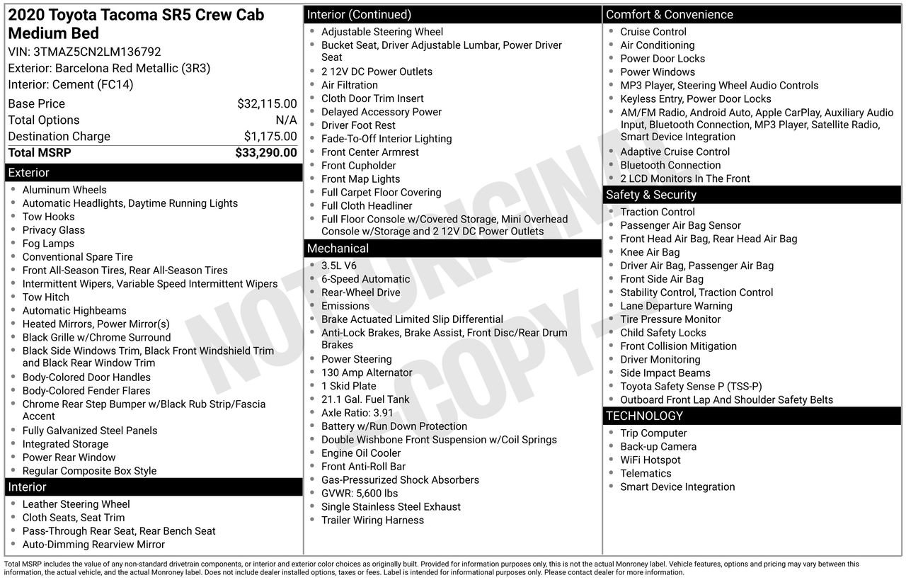 Used 2020 Toyota Tacoma SR5 image 47