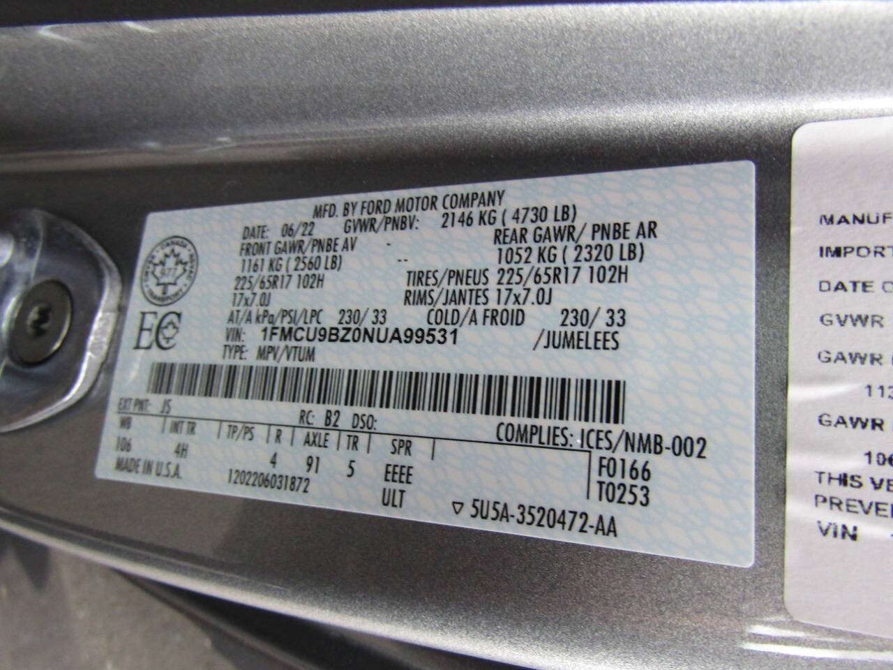 Used 2022 Ford Escape SE AWD/4WD image 19