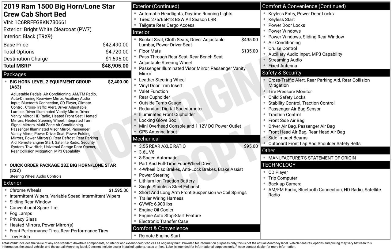 Used 2019 RAM 1500 Big Horn image 30