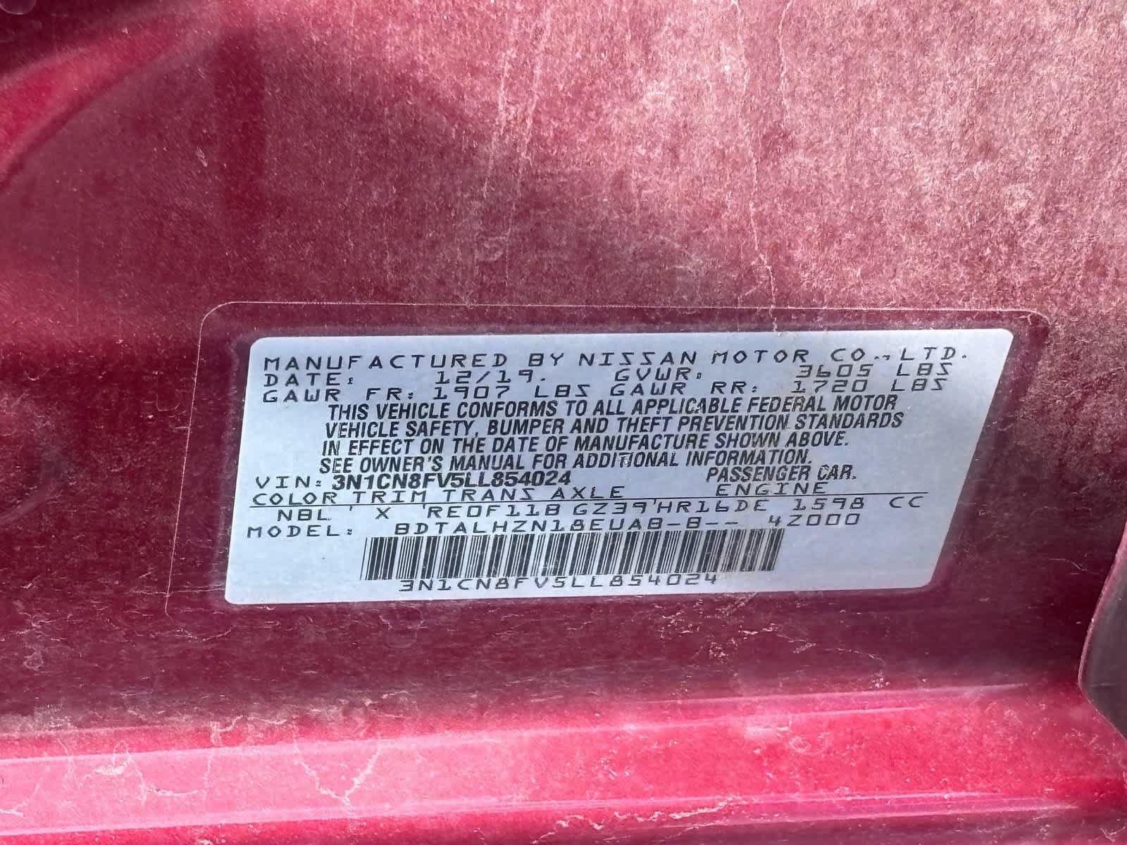 Used 2020 Nissan Versa SR w/ Convenience Package FWD image 23
