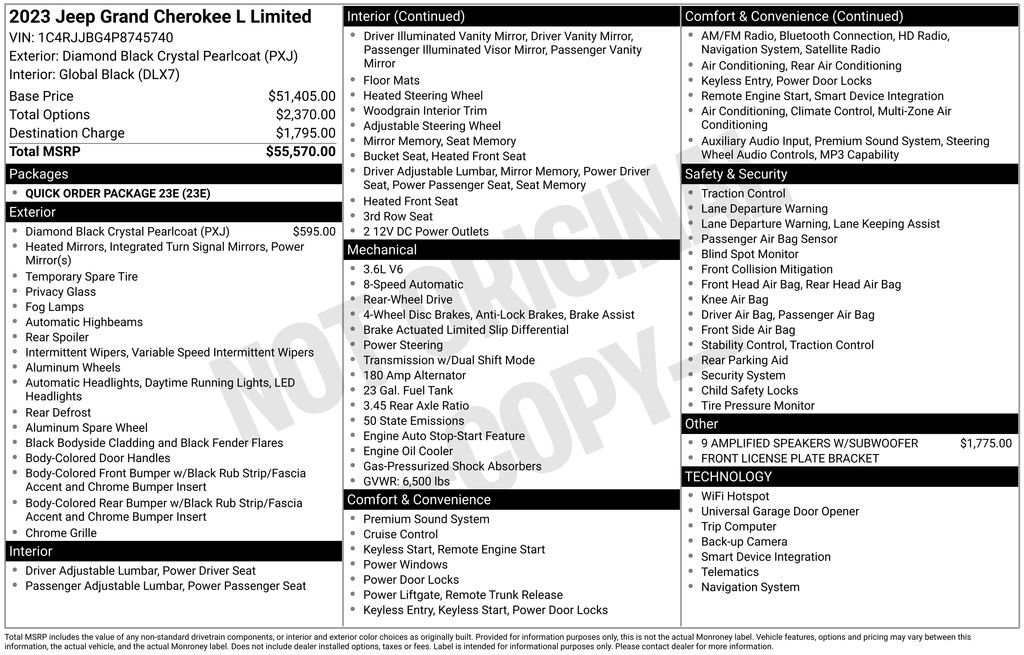 Used 2023 Jeep Grand Cherokee L Limited RWD image 37