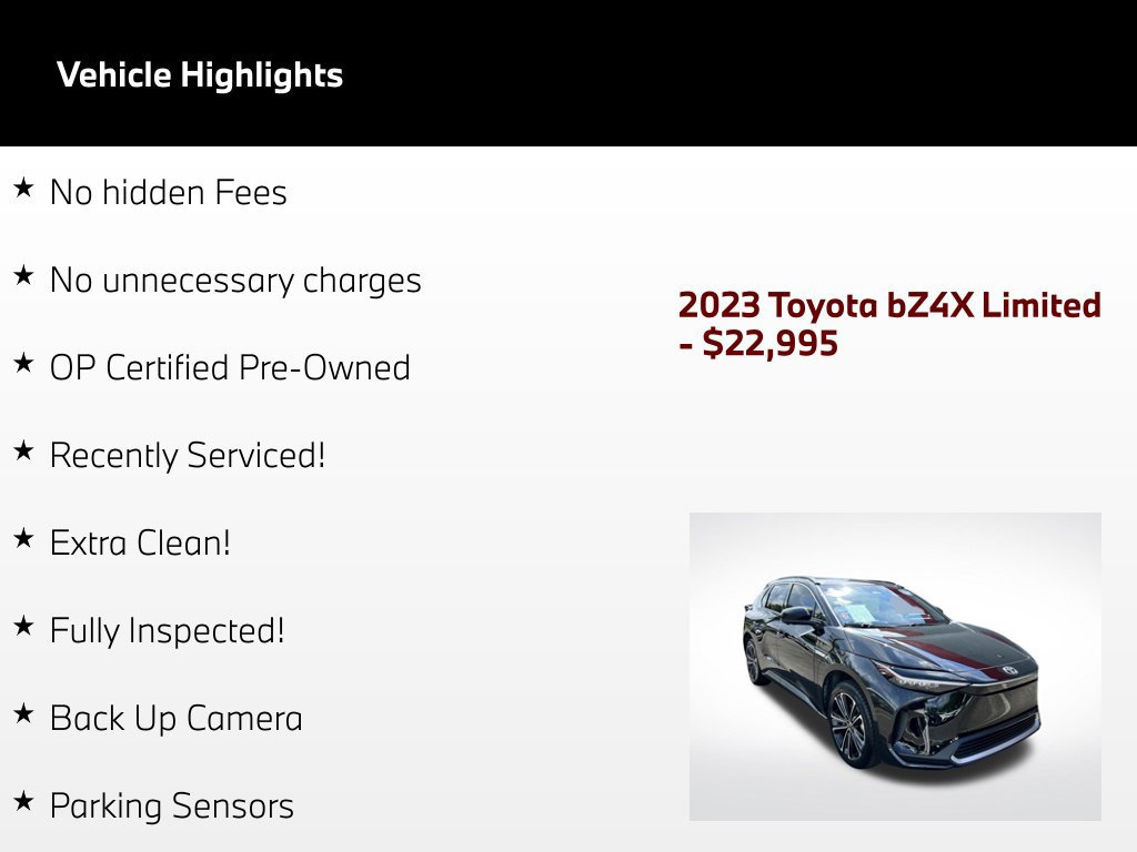 Used 2023 Toyota bZ4X FWD w/ Weather Package image 81