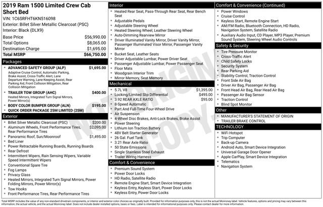 Used 2019 RAM 1500 Limited w/ Advanced Safety Group image 33