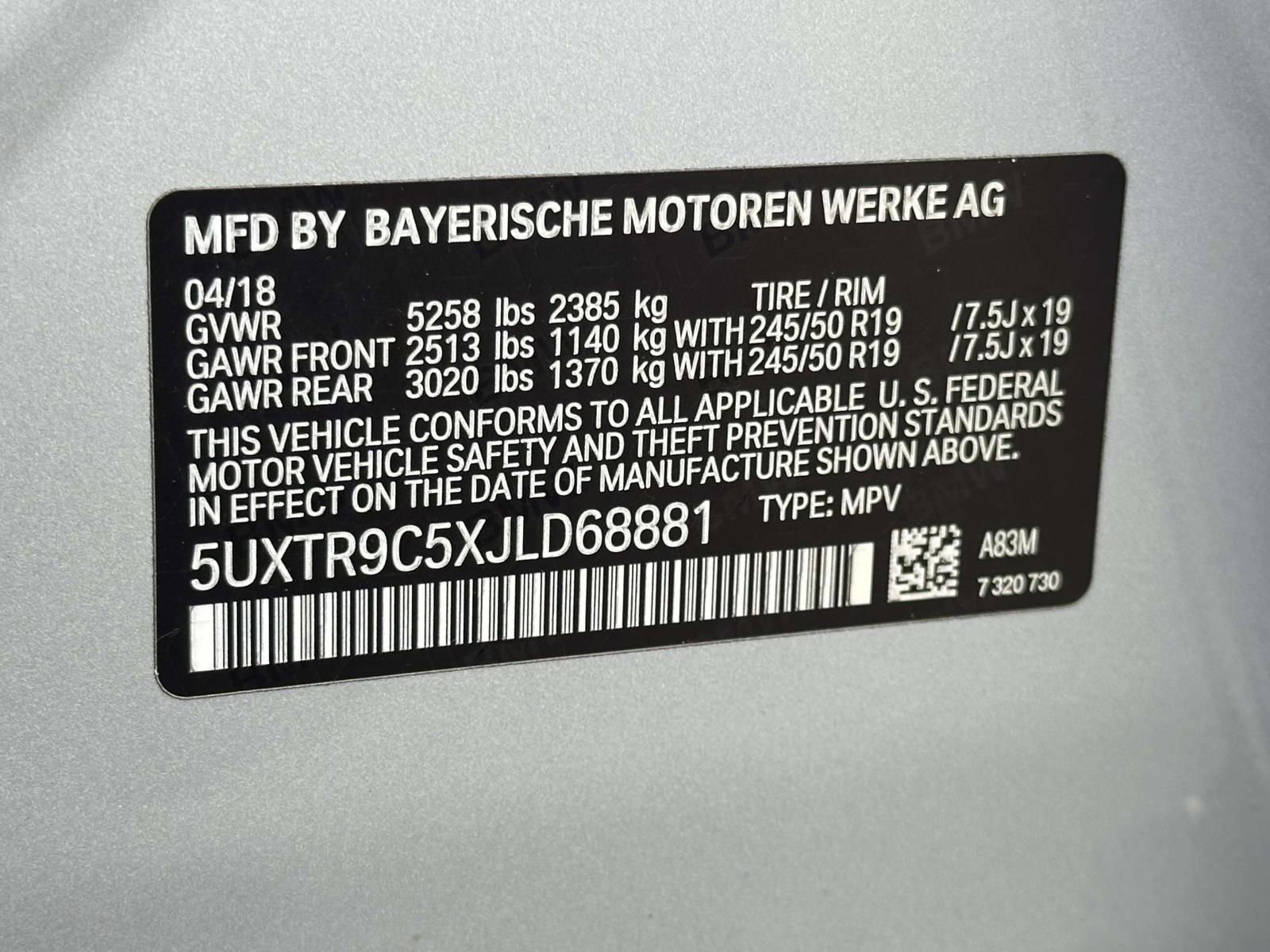 Used 2018 BMW X3 xDrive30i w/ Convenience Package image 25