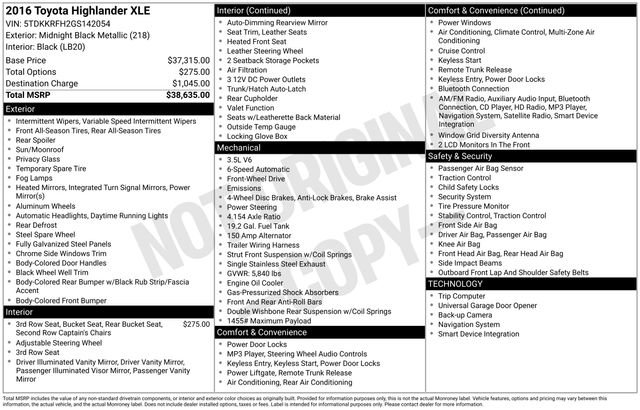 Used 2016 Toyota Highlander XLE image 3