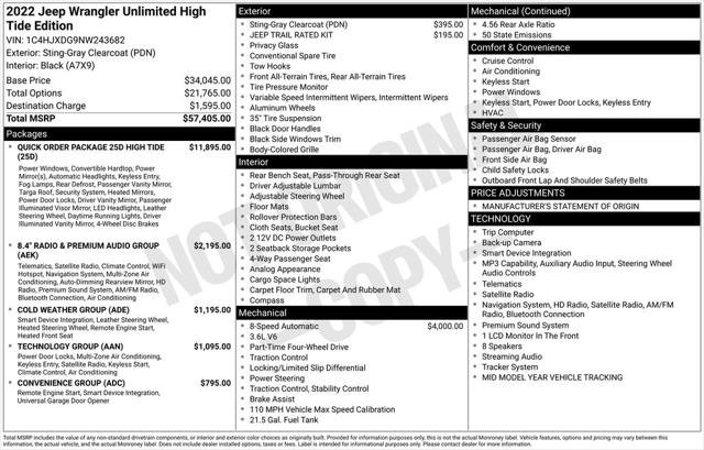Used 2022 Jeep Wrangler Unlimited Sport AWD/4WD image 2