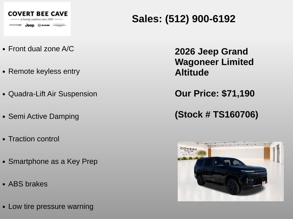 New 2026 Jeep Grand Wagoneer Limited w/ Convenience Group I AWD/4WD image 19