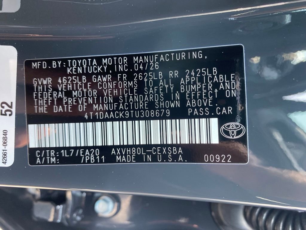 New 2026 Toyota Camry SE FWD image 18