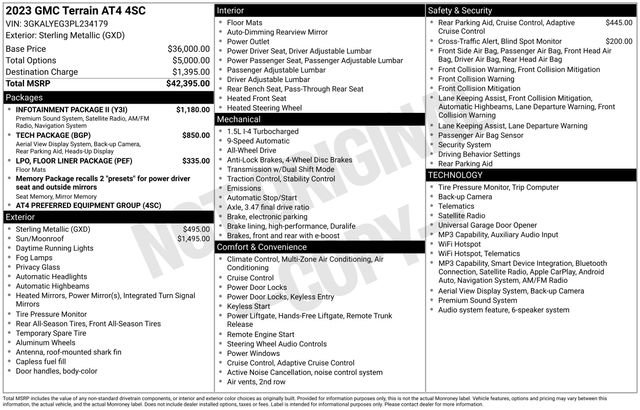 Certified 2023 GMC Terrain AT4 w/ Infotainment Package II AWD/4WD image 39
