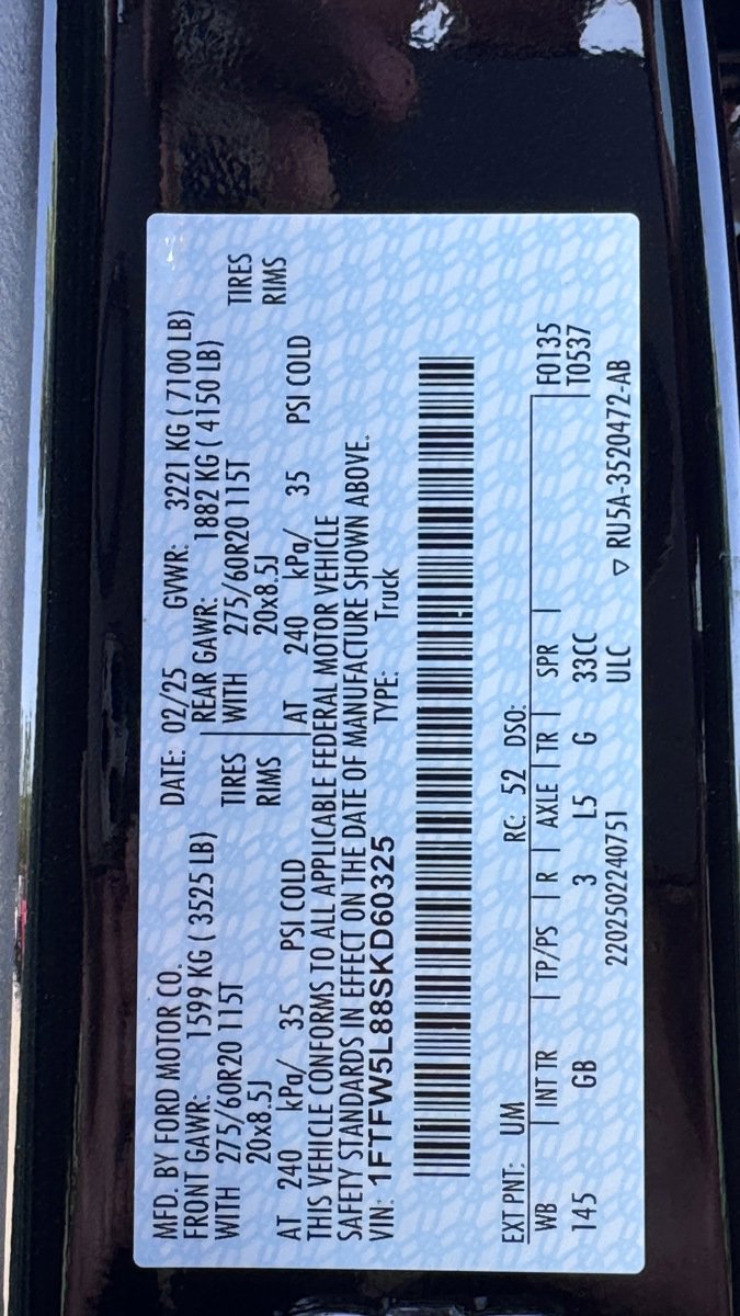 New 2025 Ford F150 Lariat w/ Equipment Group 501A Mid image 14