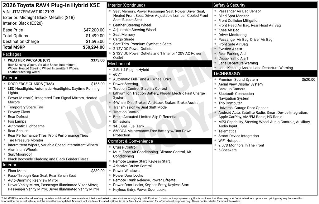 Used 2026 Toyota RAV4 XSE w/ Weather Package AWD/4WD image 32