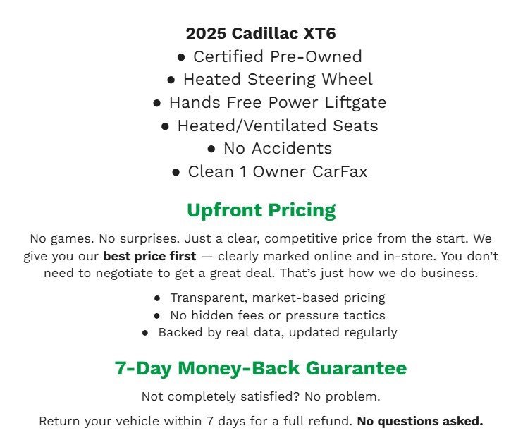 Certified 2025 Cadillac XT6 Premium Luxury image 2