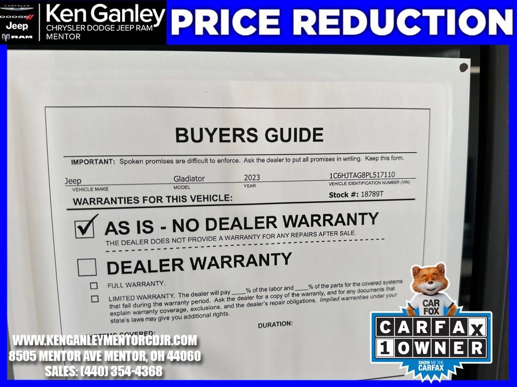 Certified 2023 Jeep Gladiator Sport S image 24