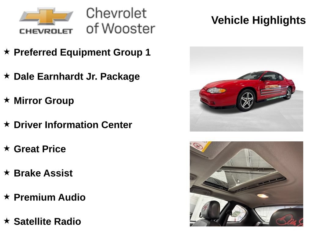 Used 2004 Chevrolet Monte Carlo SS w/ Dale Earnhardt Jr. Package FWD image 2