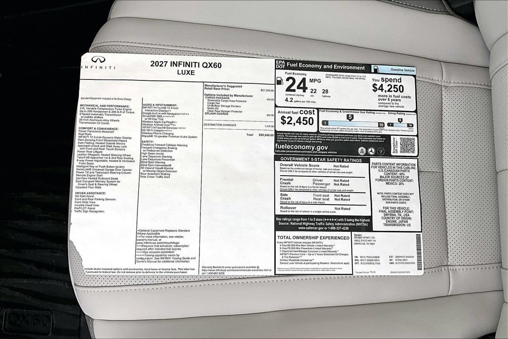 New 2027 INFINITI QX60 Luxe w/ Cargo Package FWD image 35