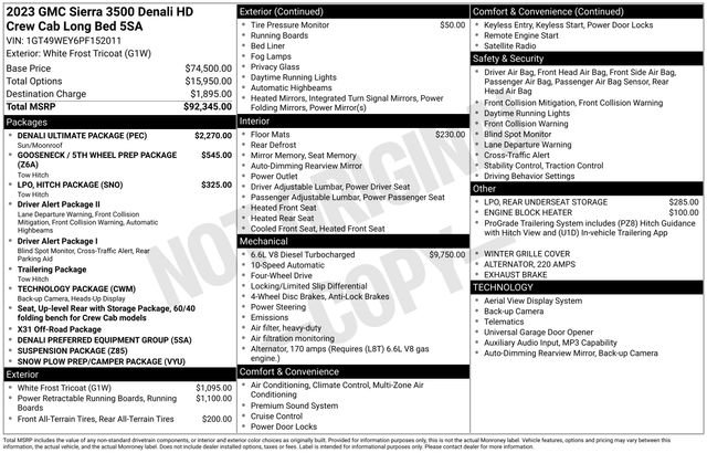 Used 2023 GMC Sierra 3500 Denali w/ Denali Ultimate Package AWD/4WD image 3