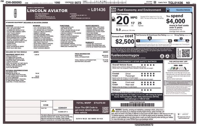New 2026 Lincoln Aviator Reserve AWD/4WD image 25