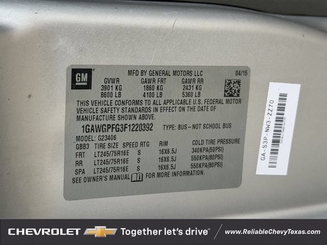 Used 2015 Chevrolet Express 2500 LS RWD image 34
