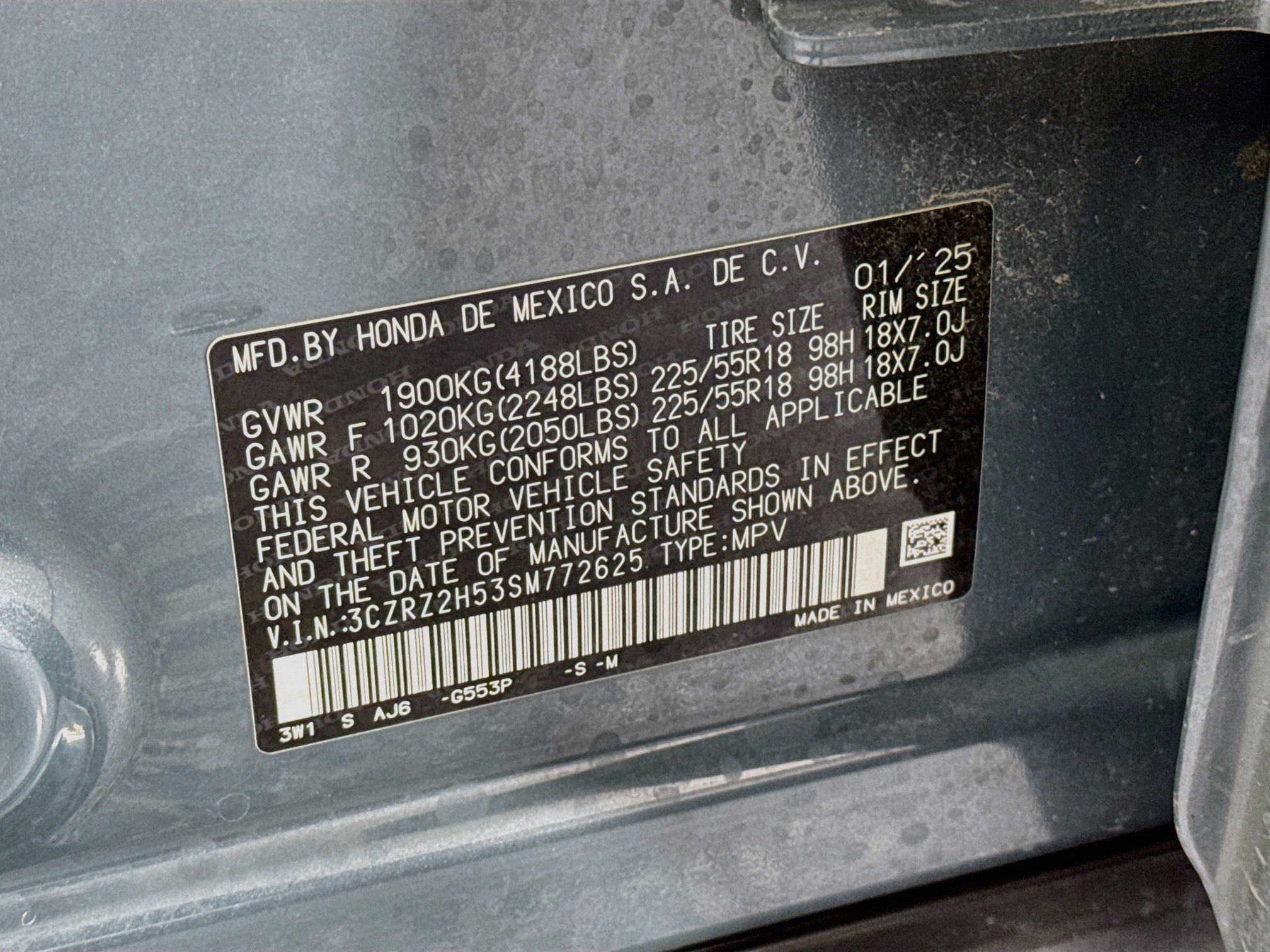 Certified 2025 Honda HR-V Sport image 30