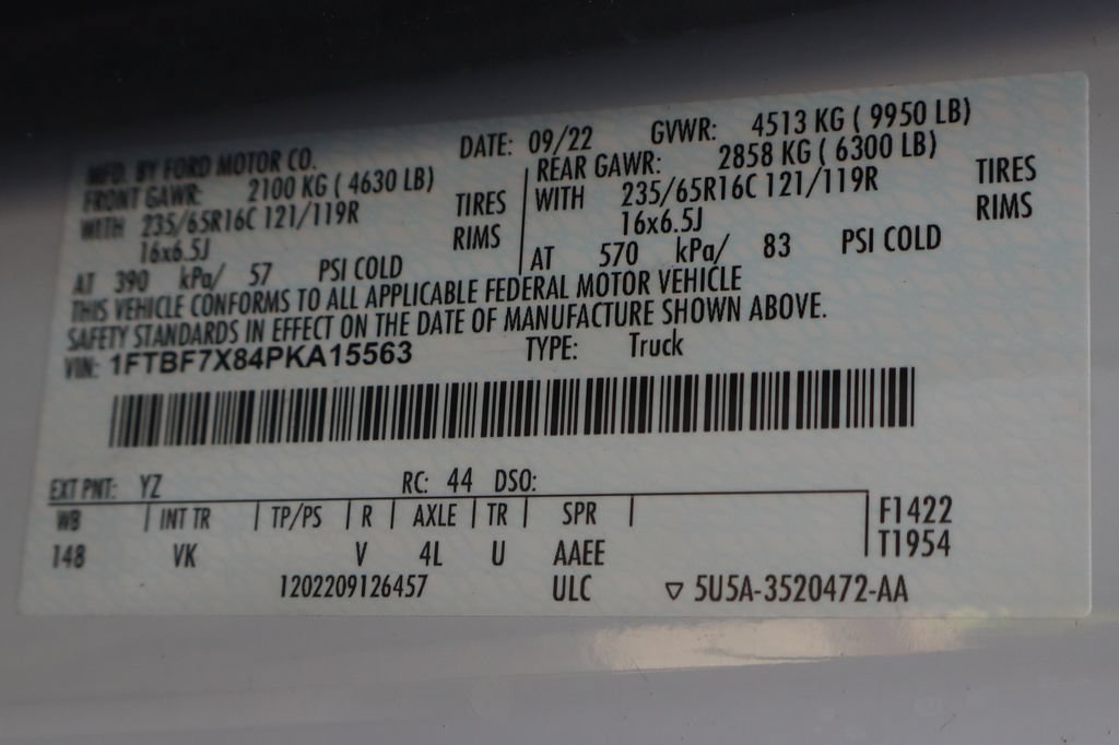 Used 2023 Ford Transit 350 148 High Roof Extended w/ Fleet Safety Package RWD image 45