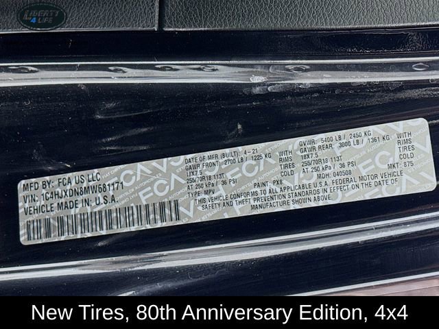 Used 2021 Jeep Wrangler Unlimited Sport image 32